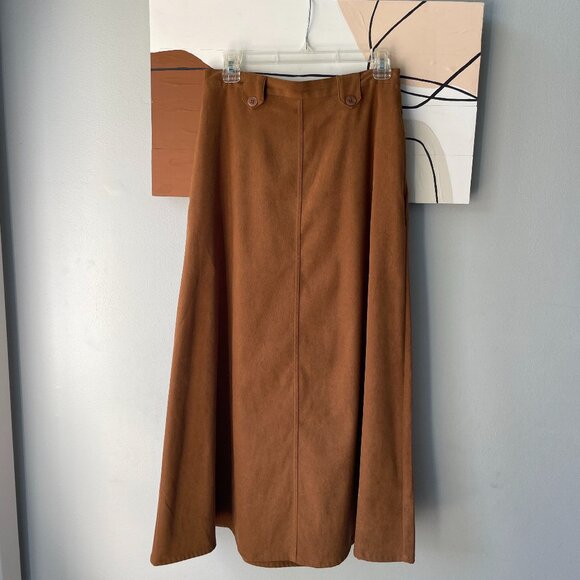 Christopher & Banks Suede-like Maxi skirt - Picture 1 of 6
